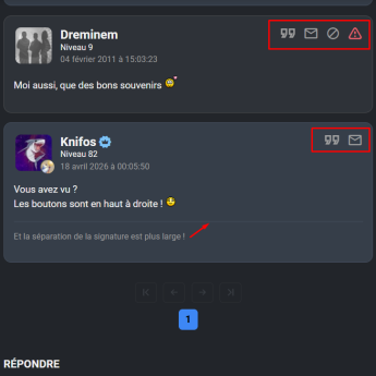 Boutons en haut à droite JVC logo