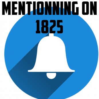 Mentionning on 1825 logo