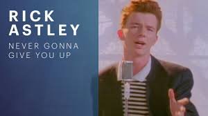 Stop JVC: never gonna give you up logo