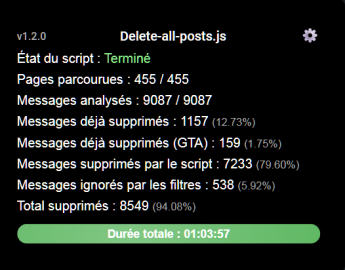 Supprimez tous vos messages JV logo