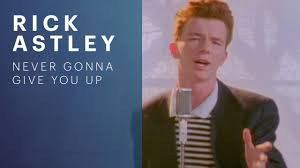 Stop JVC: never gonna give you up logo