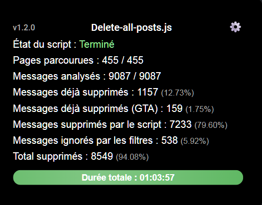 Supprimez tous vos messages JV logo